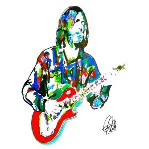Duane Allman Slide Guitar Southern Rock Music Poster Print Wall Art 18X24